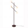 Lampadar cu 4 globuri sticla si metal visiniu Copenhagen