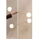 Lampadare - Lampadar cu 4 globuri sticla si metal bej Copenhagen