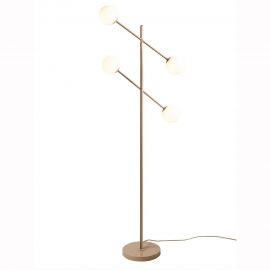 Lampadare - Lampadar cu 4 globuri sticla si metal bej Copenhagen