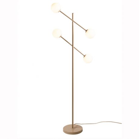 Lampadare - Lampadar cu 4 globuri sticla si metal bej Copenhagen