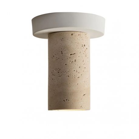 Plafoniere cu spoturi, Spoturi aplicate - Spot aplicat din travertin Tivoli alb