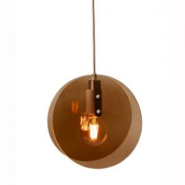 Pendule, Lustre suspendate - Pendul din metal sand si sticla chihlimbar Toledo