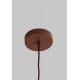 Pendule, Lustre suspendate - Pendul din metal maro si sticla visinie Toledo