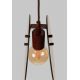 Pendule, Lustre suspendate - Pendul din metal maro si sticla visinie Toledo