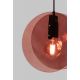 Pendule, Lustre suspendate - Pendul din metal maro si sticla visinie Toledo