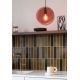 Pendule, Lustre suspendate - Pendul din metal maro si sticla visinie Toledo