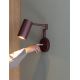 Aplice cu Spot - Aplica perete din metal cu brat articulat Bilbao visiniu