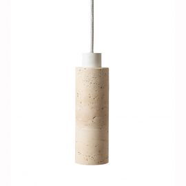 Pendule, Lustre suspendate - Lustra pendul din travertin Tivoli alb