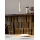 Pendule, Lustre suspendate - Lustra pendul din travertin Tivoli alb