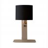 Aplica cu raft, port USB si abajur textil negru Florence