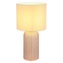 Lampa de masa cu baza din sticla abajur textil SOFIA sampanie