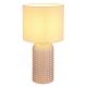 Lampa de masa cu baza din sticla abajur textil SOFIA sampanie