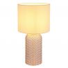 Lampa de masa cu baza din sticla abajur textil SOFIA sampanie