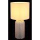 Veioze - Lampa de masa cu baza din sticla abajur textil SOFIA sampanie
