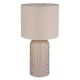 Veioze - Lampa de masa cu baza din sticla abajur textil SOFIA sampanie
