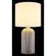 Veioze - Lampa de masa cu baza din sticla abajur textil SOFIA alba