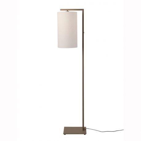 Lampadare - Lampa de podea Boston metal sand abajur alb