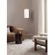 Lampadare - Lampa de podea Boston metal sand abajur alb