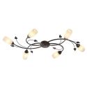 Plafoniera rustica metal ruginiu cu 6 brate VENEZIA 