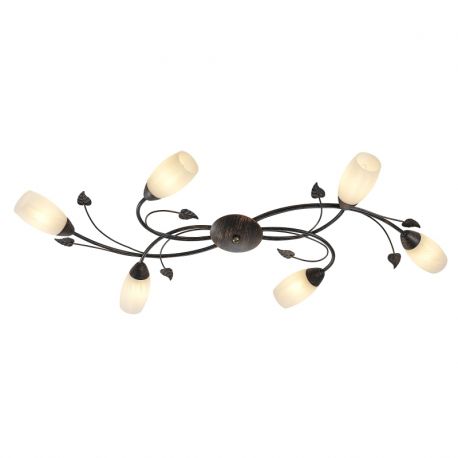 Plafoniere - Plafoniera rustica metal ruginiu cu 6 brate VENEZIA