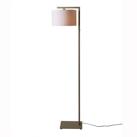 Lampadare - Lampa de podea Boston metal sand abajur alb