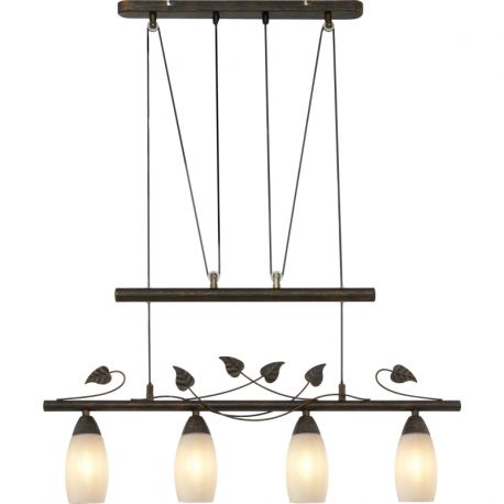 Pendule, Lustre suspendate - Lustra rustica suspendata reglabila metal ruginiu VENEZIA