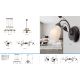 Pendule, Lustre suspendate - Lustra rustica suspendata reglabila metal ruginiu VENEZIA