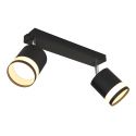 Plafoniera cu 2 Spoturi directionabile metal negru LUCERO