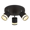 Plafoniera cu 3 Spoturi directionabile metal negru LUCERO