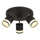 Plafoniera cu 3 Spoturi directionabile metal negru LUCERO