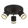 Plafoniera cu 3 Spoturi directionabile metal negru LUCERO