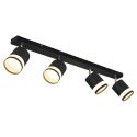 Plafoniera cu 4 Spoturi directionabile metal negru LUCERO