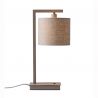 Veioza metal sand si abajur in deschis Boston