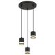 Lustra suspendata cu 3 Spoturi metal negru LUCERO
