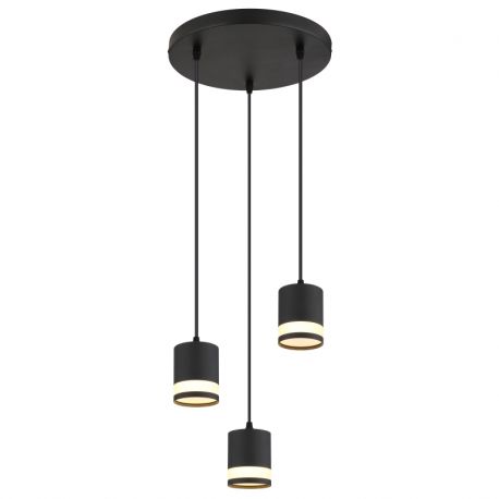 Pendule, Lustre suspendate - Lustra suspendata cu 3 Spoturi metal negru LUCERO