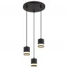 Lustra suspendata cu 3 Spoturi metal negru LUCERO