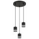 Pendule, Lustre suspendate - Lustra suspendata cu 3 Spoturi metal negru LUCERO