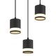 Pendule, Lustre suspendate - Lustra suspendata cu 3 Spoturi metal negru LUCERO