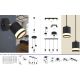 Pendule, Lustre suspendate - Lustra suspendata cu 3 Spoturi metal negru LUCERO