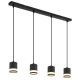 Pendule, Lustre suspendate - Lustra suspendata cu 4 Spoturi metal negru LUCERO