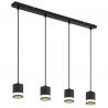 Lustra suspendata cu 4 Spoturi metal negru LUCERO