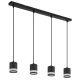 Pendule, Lustre suspendate - Lustra suspendata cu 4 Spoturi metal negru LUCERO