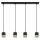 Pendule, Lustre suspendate - Lustra suspendata cu 4 Spoturi metal negru LUCERO