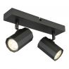 Plafoniera cu 2 Spoturi directionabile metal negru JAMES