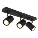 Plafoniera cu 3 Spoturi directionabile metal negru JAMES