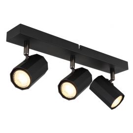 Plafoniere cu spoturi, Spoturi aplicate - Plafoniera cu 3 Spoturi directionabile metal negru JAMES