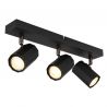 Plafoniera cu 3 Spoturi directionabile metal negru JAMES