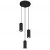 Lustra suspendata cu 3 Spoturi metal negru JAMES