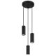 Pendule, Lustre suspendate - Lustra suspendata cu 3 Spoturi metal negru JAMES