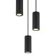 Pendule, Lustre suspendate - Lustra suspendata cu 3 Spoturi metal negru JAMES
